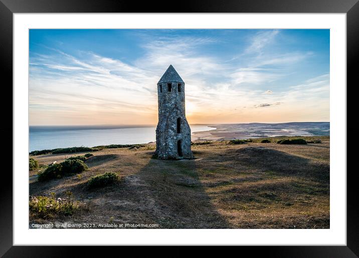 The pepperpot at Sunset Framed Mounted Print by Alf Damp