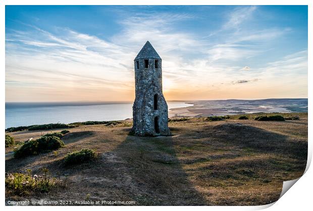 The pepperpot at Sunset Print by Alf Damp