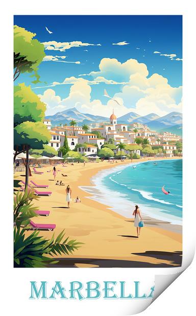 Marbella Travel Poster Print by Steve Smith