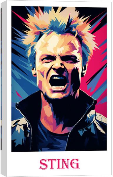 Sting Travel Poster Canvas Print by Steve Smith