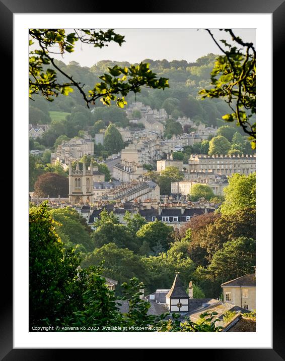 Bathwick hill in summer morning Framed Mounted Print by Rowena Ko