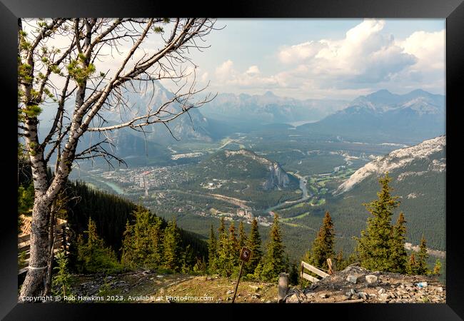 Banff Mountain Vista  Framed Print by Rob Hawkins