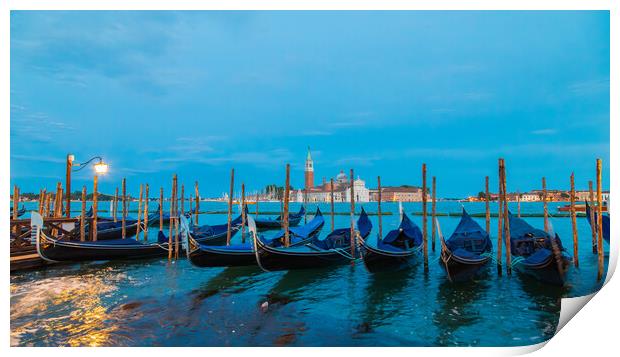Venice Gondolas  Print by Phil Durkin DPAGB BPE4