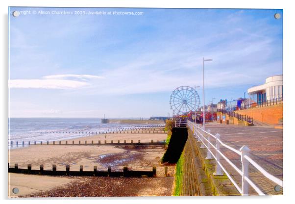 Bridlington Beach & Promenade  Acrylic by Alison Chambers