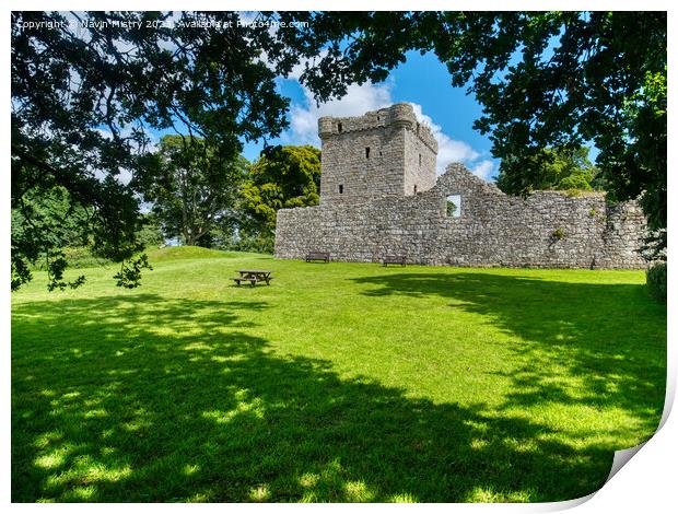 Loch Leven Castle Print by Navin Mistry