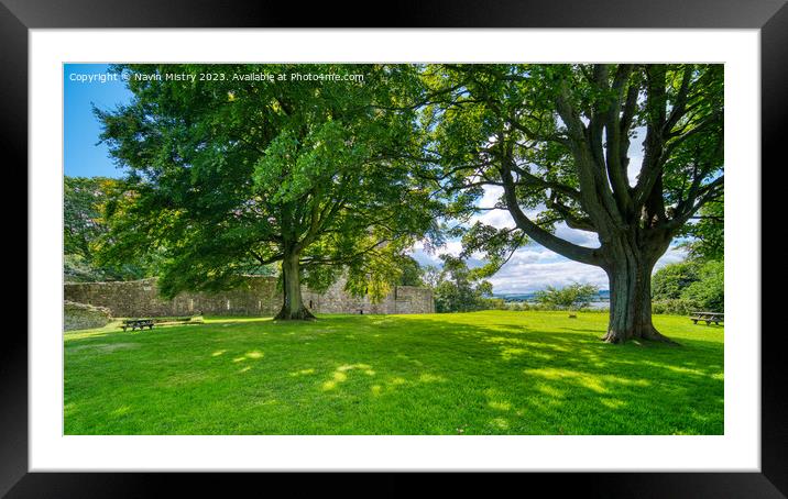 The grounds of the Loch Leven Castle Framed Mounted Print by Navin Mistry