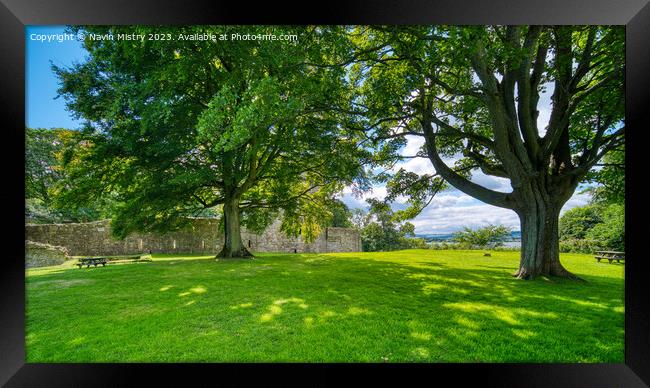 The grounds of the Loch Leven Castle Framed Print by Navin Mistry