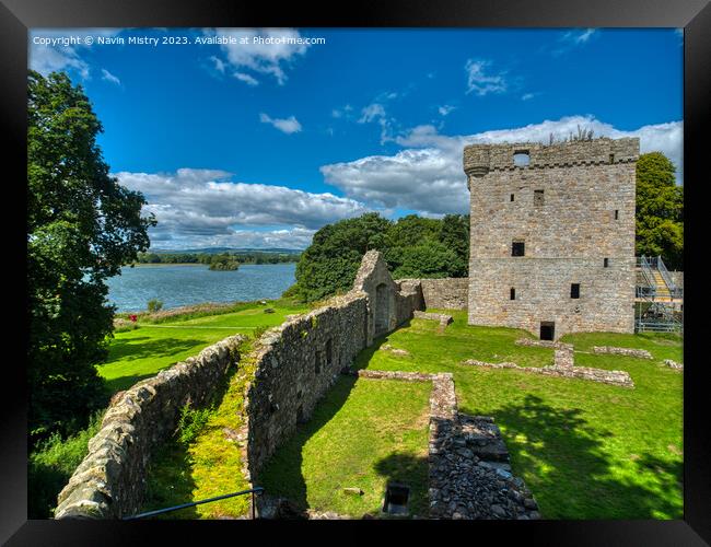 Loch Leven Castle Ramparts Framed Print by Navin Mistry