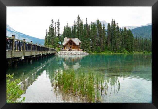 Emerald Lake lodge Framed Print by Rob Hawkins