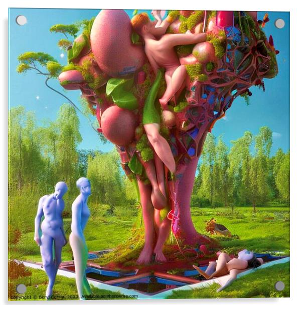 Adam and Eve. Temptation  Acrylic by Beryl Curran