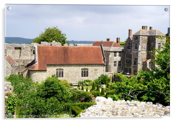 Carisbrooke castle, Isle fo Wight Acrylic by john hill