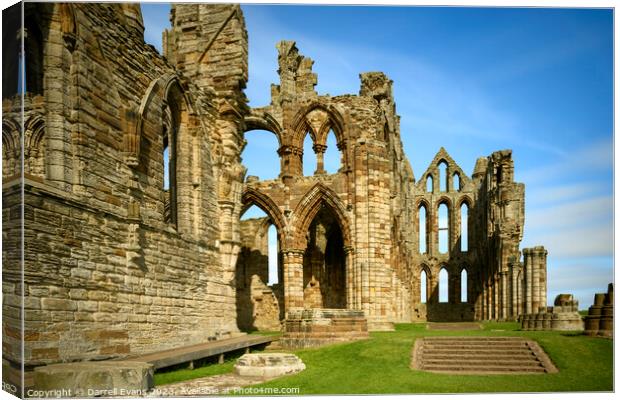 Whitby Ruins Canvas Print by Darrell Evans