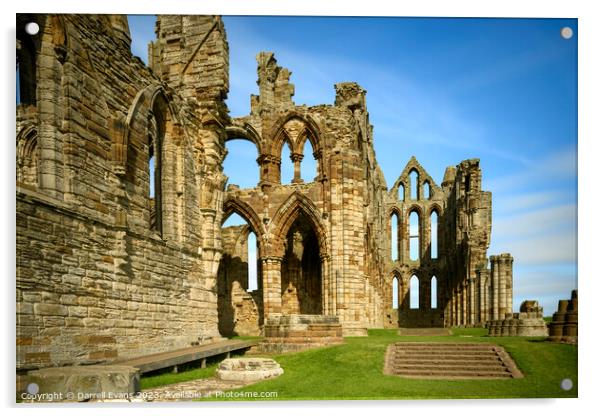 Whitby Ruins Acrylic by Darrell Evans