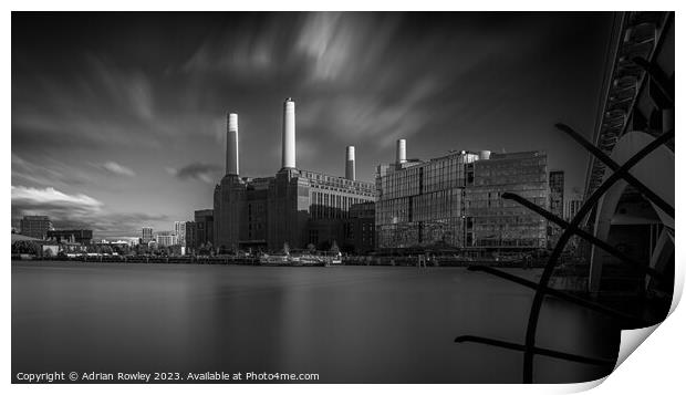 The old power station at Battersea Print by Adrian Rowley