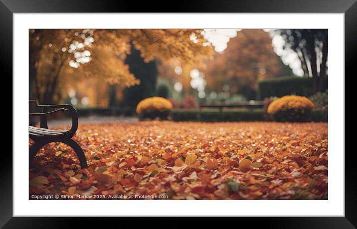 Enchanting Autumnal Garden Perspective Framed Mounted Print by Simon Marlow