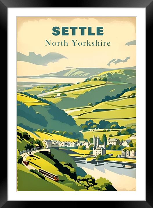 Settle Vintage Travel Poster   Framed Mounted Print by Picture Wizard