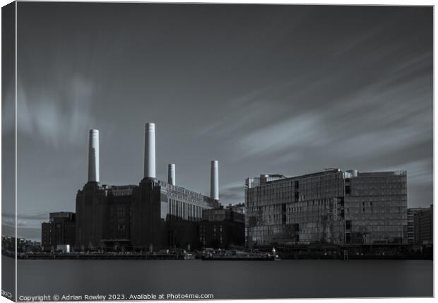 The old power station at Battersea Canvas Print by Adrian Rowley