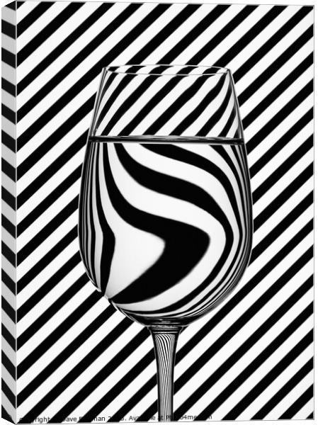 Striped Glass Canvas Print by Dave Bowman
