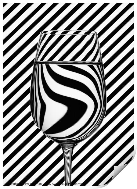 Striped Glass Print by Dave Bowman