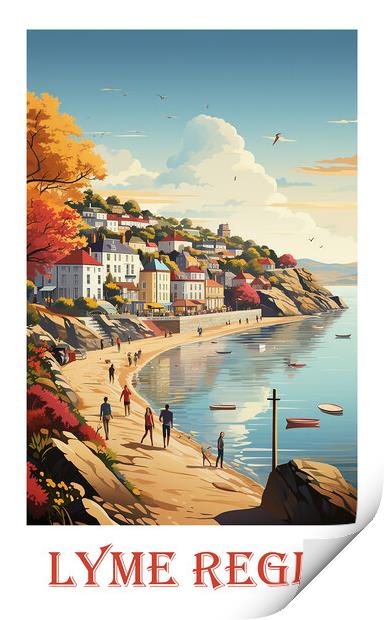 Lyme Regis Travel Poster Print by Steve Smith