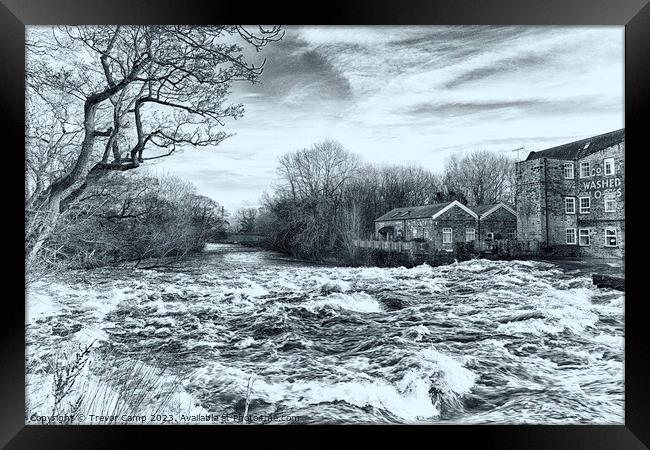 Torrential Force of Aire at Saltaire Framed Print by Trevor Camp