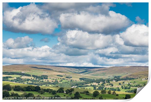 The Hudes Hope from Harker Hill, Teesdale Print by Richard Laidler
