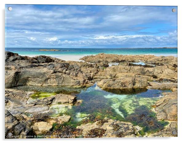 Tiree beaches - the Maze Acrylic by yvonne & paul carroll