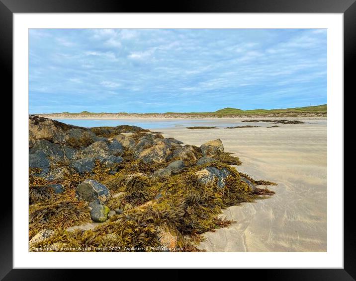 Crossopol Beach on the island of Coll Framed Mounted Print by yvonne & paul carroll