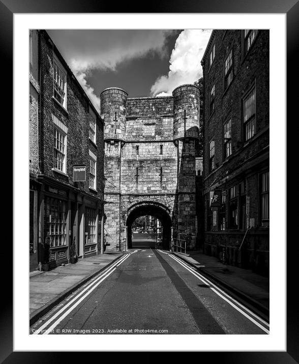 Bootham Bar York Framed Mounted Print by RJW Images