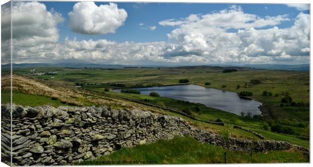 View over Wet Sleddale Reservoir Canvas Print by Peter Wiseman