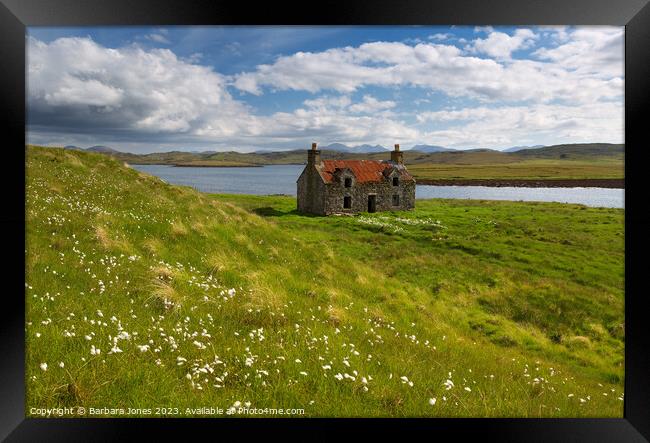  Cottage Ruin at Callanish, Isle of Lewis ,Scotlan Framed Print by Barbara Jones