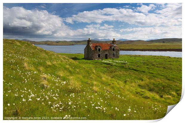  Cottage Ruin at Callanish, Isle of Lewis ,Scotlan Print by Barbara Jones