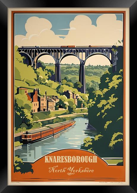 Knaresborough Vintage Travel Poster   Framed Print by Picture Wizard