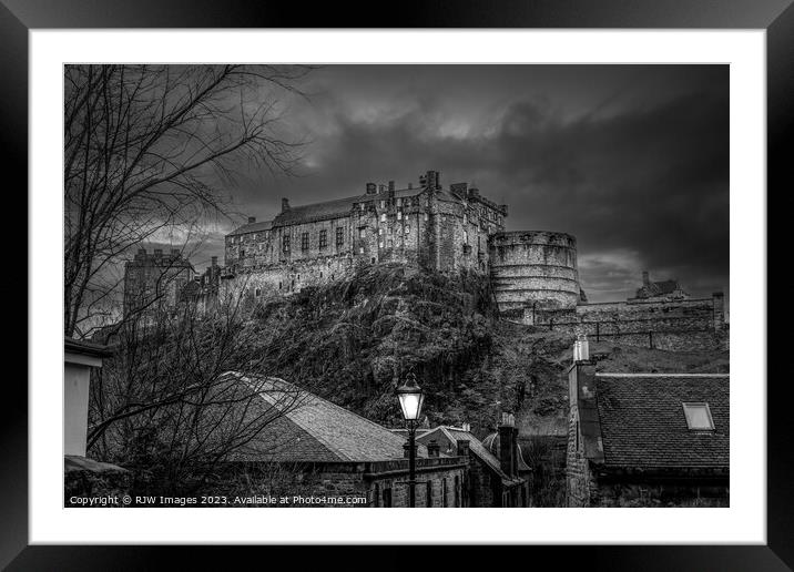 Edinburgh Castle from the Vennel Framed Mounted Print by RJW Images