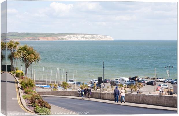 Hope Hill Shanklin Isle of Wight Canvas Print by Elaine Hayward