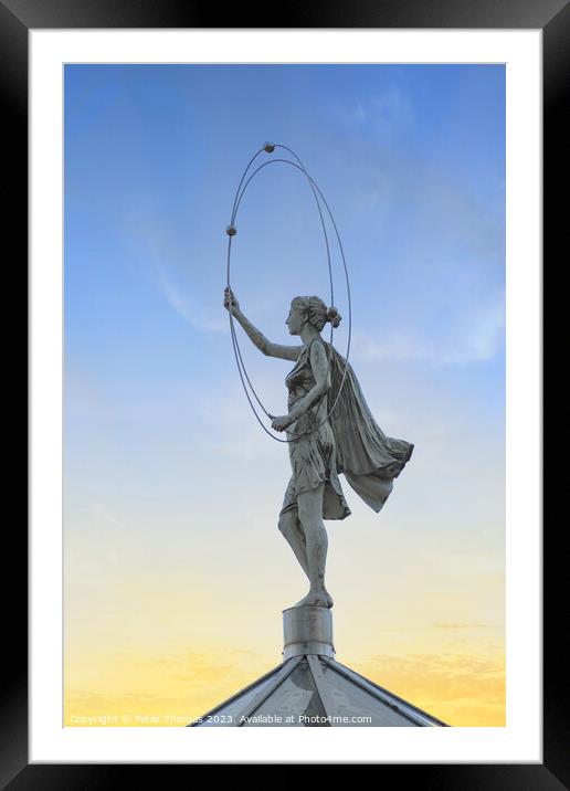 The wind chime on top of the Towers Observatory Sw Framed Mounted Print by Peter Thomas