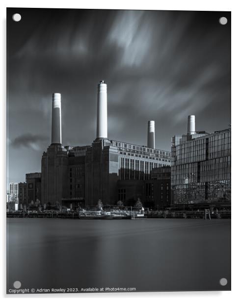 The old power station at Battersea Acrylic by Adrian Rowley