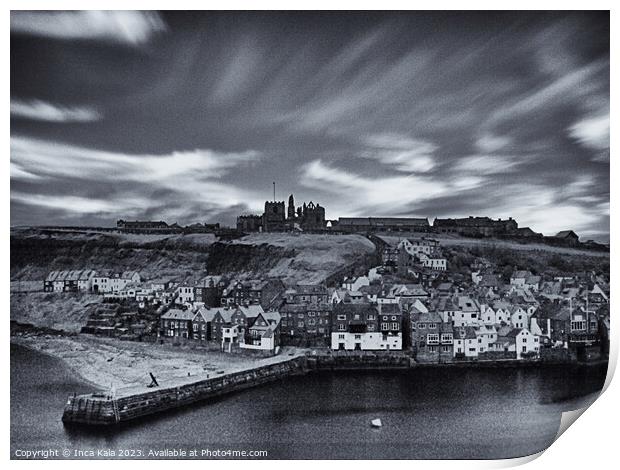 Overlooking Whitby Harbor Print by Inca Kala