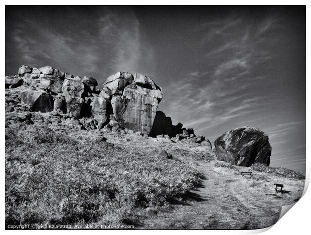 The Path to the Cow and Calf Rocks of Ilkley  Print by Inca Kala
