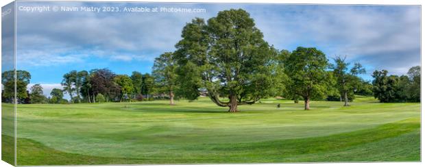 Murrayshall Golf Course Panorama Canvas Print by Navin Mistry