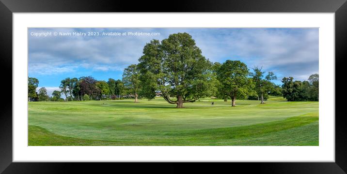 Murrayshall Golf Course Panorama Framed Mounted Print by Navin Mistry