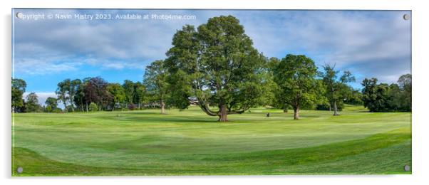 Murrayshall Golf Course Panorama Acrylic by Navin Mistry