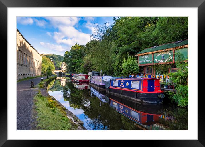 Hebden Bridge Rochdale Canal Framed Mounted Print by Tim Hill