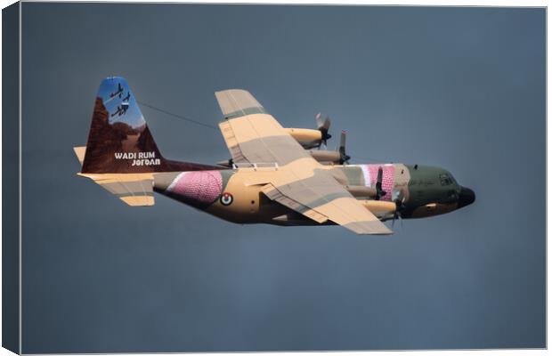 Jordanian Lockheed C-130H Hercules Canvas Print by J Biggadike