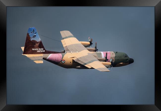 Jordanian Lockheed C-130H Hercules Framed Print by J Biggadike
