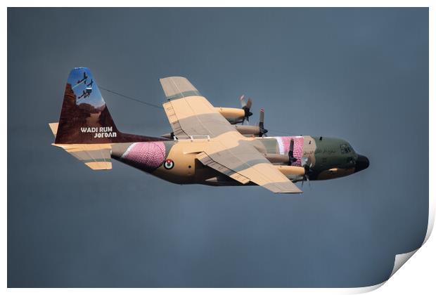 Jordanian Lockheed C-130H Hercules Print by J Biggadike