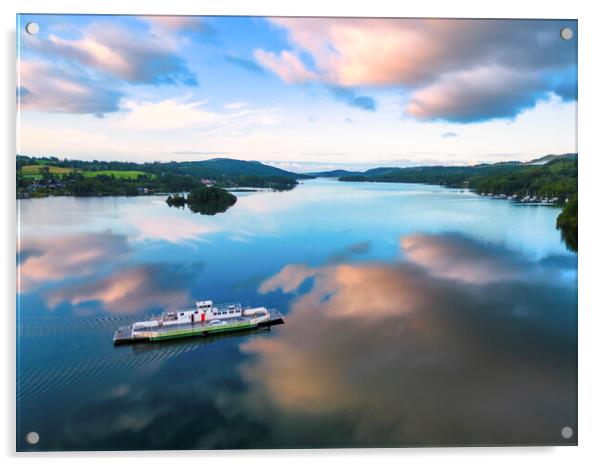 Windermere Ferry Acrylic by Tim Hill