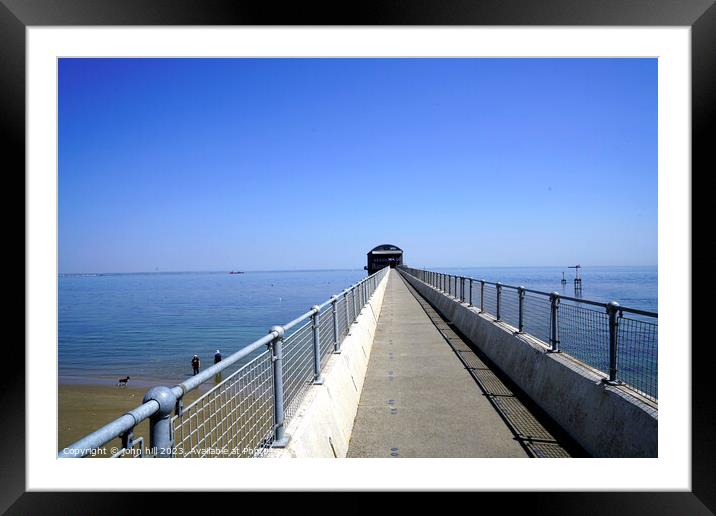Stroll Towards Bravery: Bembridge Lifeboat Path Framed Mounted Print by john hill