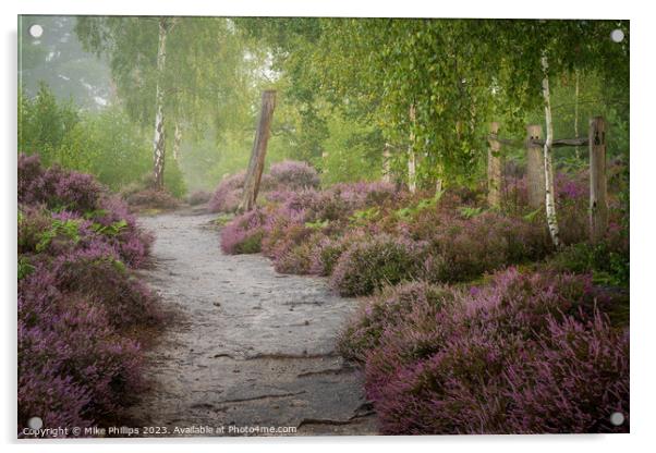 Ethereal Summer Heathland Acrylic by Mike Phillips