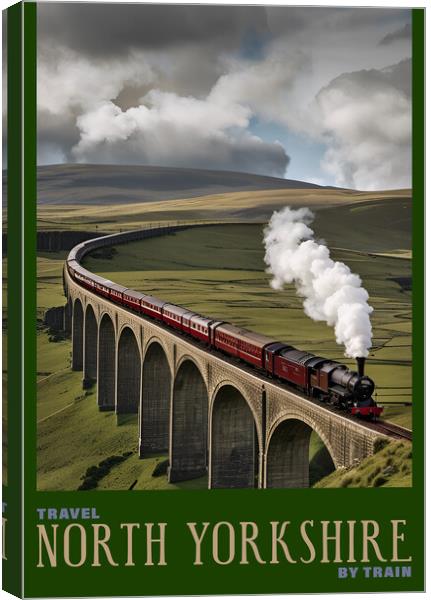North Yorkshire Vintage Travel Poster   Canvas Print by Picture Wizard